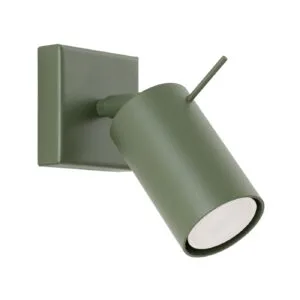 Ring Wall Spotlight - Olive Green Modern Adjustable Wall Lights Great Lighting UK Ltd