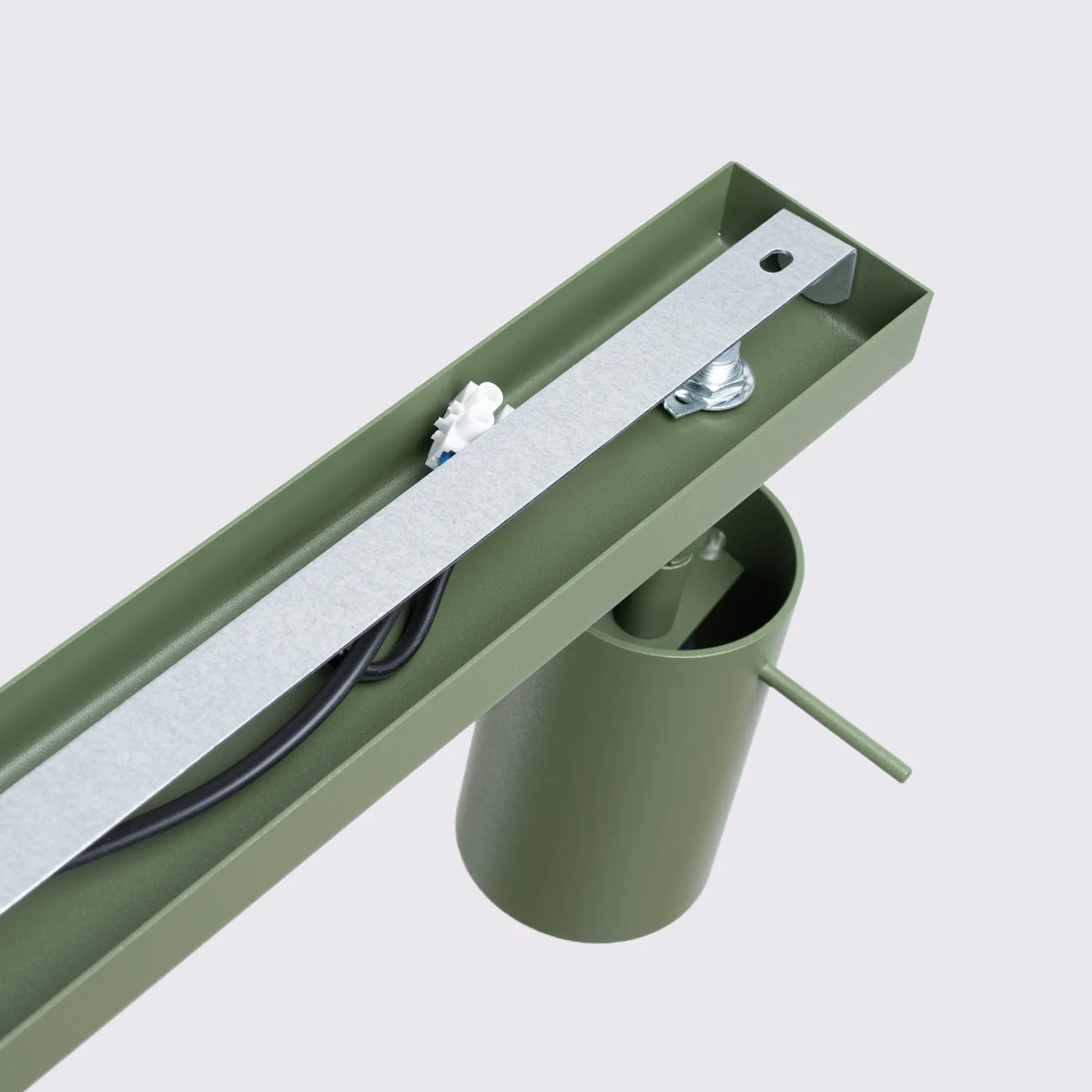 Ring 3-Light Ceiling Bar - Olive Green 3 Light Spotlights Great Lighting UK Ltd