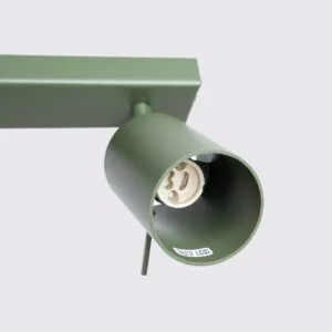 Ring 3-Light Ceiling Bar - Olive Green 3 Light Spotlights Great Lighting UK Ltd