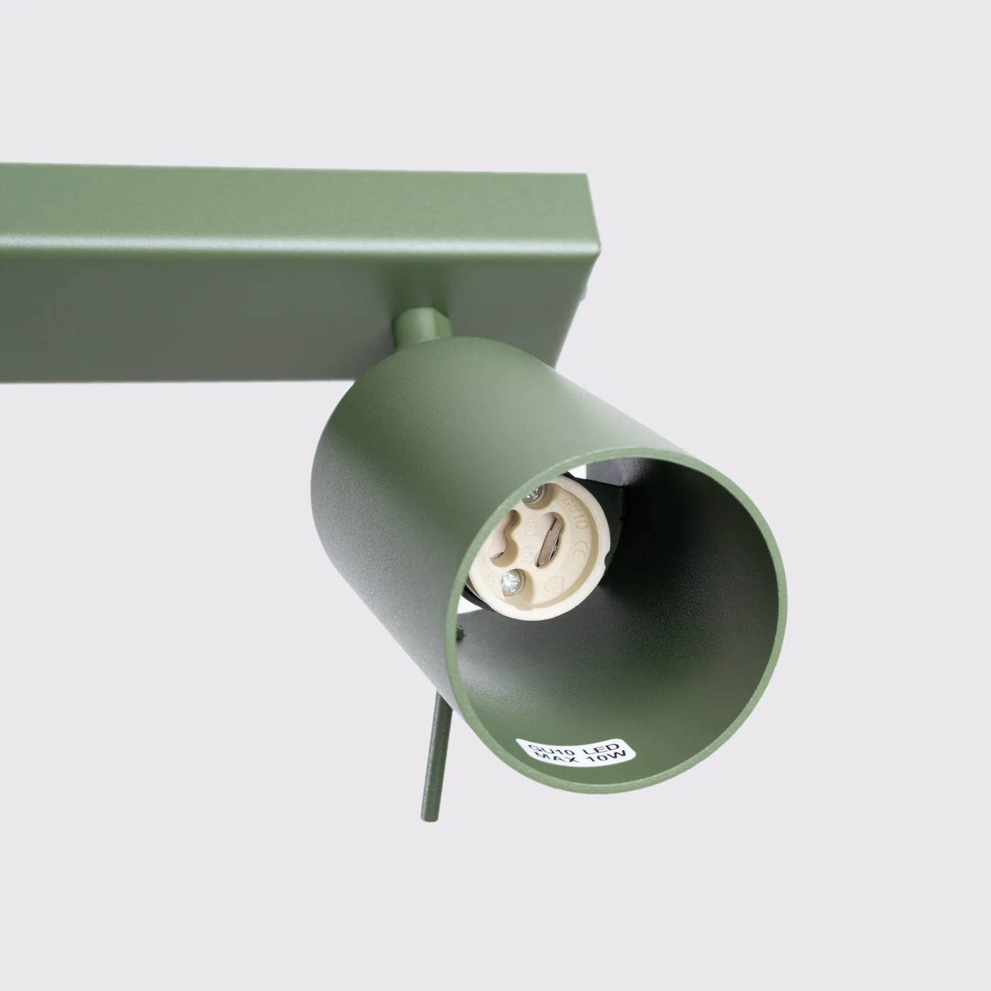 Ring 3-Light Ceiling Bar - Olive Green 3 Light Spotlights Great Lighting UK Ltd