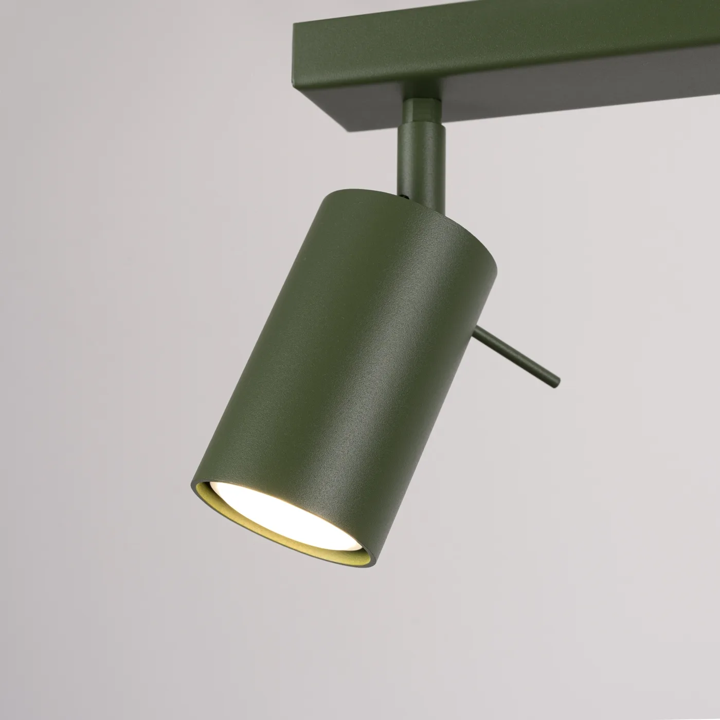 Ring 3-Light Ceiling Bar - Olive Green 3 Light Spotlights Great Lighting UK Ltd