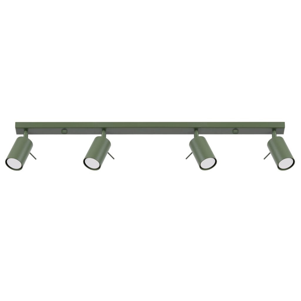 Ring 4-Light Ceiling Bar - Olive Green 4 Light Spotlights Great Lighting UK Ltd