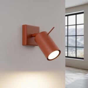 Wall Lamp Ring Red Ochre Single Wall Lights Great Lighting UK Ltd