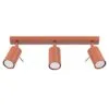 Ring 3-Light Ceiling Bar - Red Ochre 3 Light Spotlights Great Lighting UK Ltd