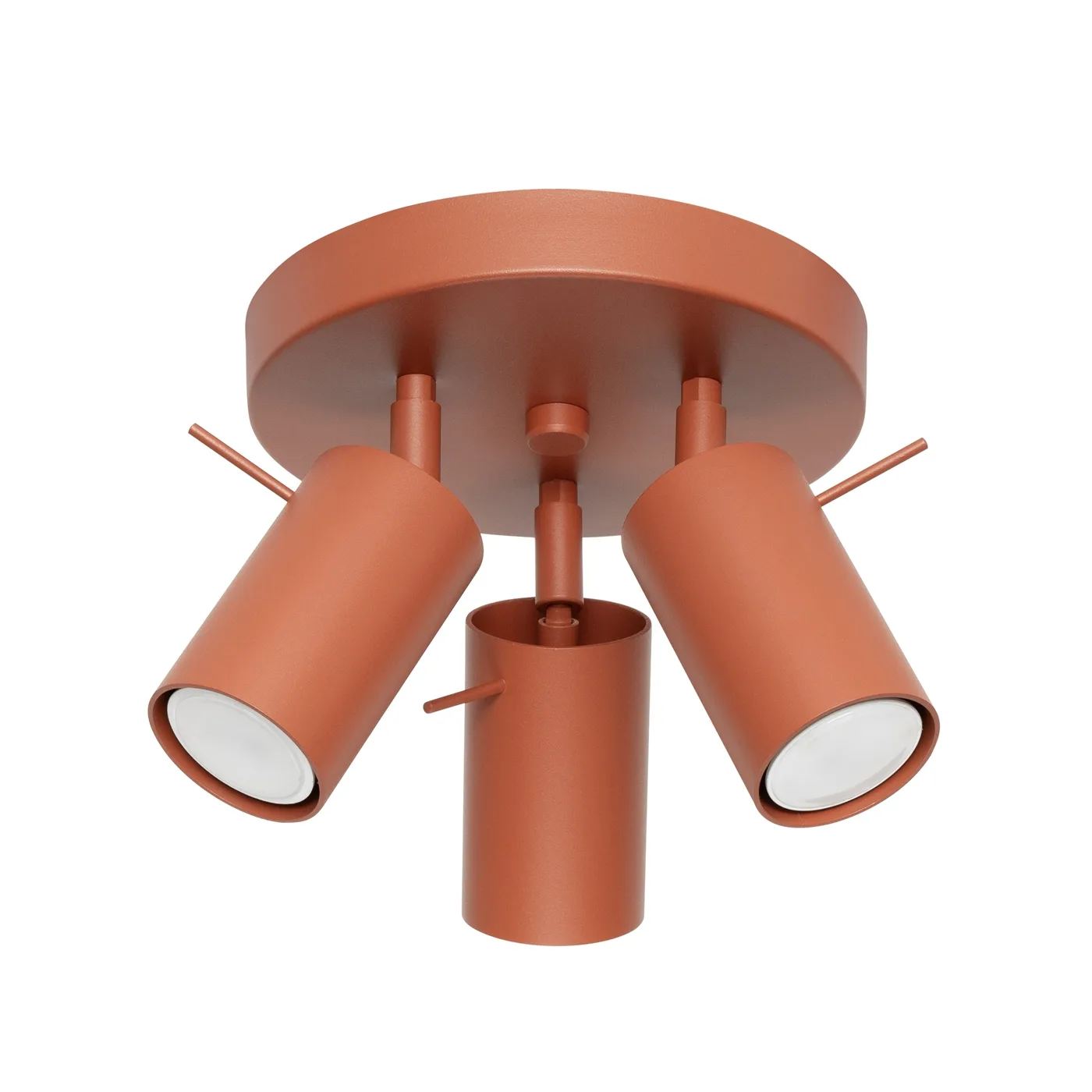Ring 3-Light Ceiling Bar - Red Ochre / B Bedroom Ceiling Lights Great Lighting UK Ltd