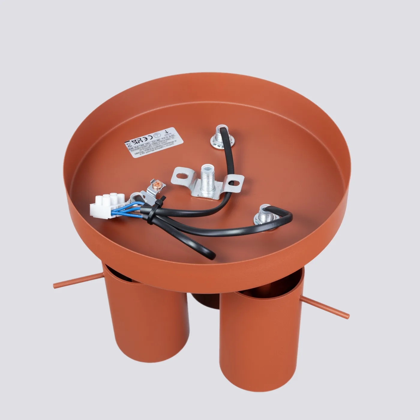 Ring 3-Light Ceiling Bar - Red Ochre / B Bedroom Ceiling Lights Great Lighting UK Ltd