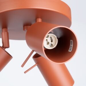 Ceiling Lamp Ring 3p Red Ochra Cluster Ceiling Lights Great Lighting UK Ltd