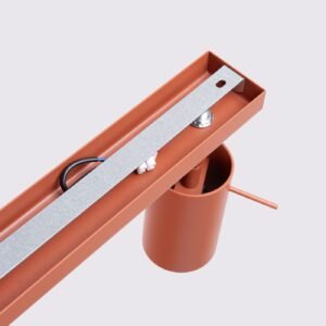 Ring 4-Light Ceiling Bar - Red Ochre 4 Light Spotlights Great Lighting UK Ltd