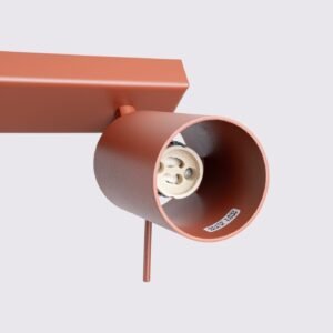 Ring 4-Light Ceiling Bar - Red Ochre 4 Light Spotlights Great Lighting UK Ltd