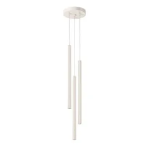 Pastelo 3-Light Cluster Pendant - Ivory Cylinder & Pendant Clusters Great Lighting UK Ltd