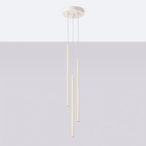 Pendant Lamp Pastelo 3p Ivory Multi Pendants Great Lighting UK Ltd