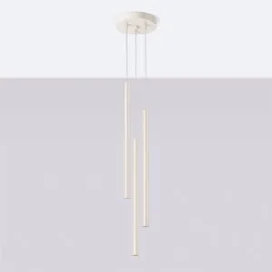 Pastelo 3-Light Cluster Pendant - Ivory Cylinder & Pendant Clusters Great Lighting UK Ltd