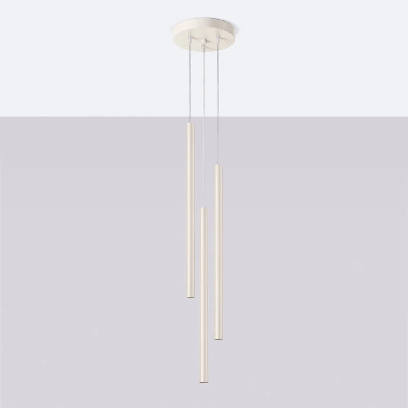 Pastelo 3-Light Cluster Pendant - Ivory Cylinder & Pendant Clusters Great Lighting UK Ltd