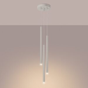 Pendant Lamp Pastelo 3p Ivory Multi Pendants Great Lighting UK Ltd