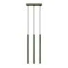 Pastelo 3-Light Linear Pendant - Olive Green Bar & Linear Pendant Lights Great Lighting UK Ltd