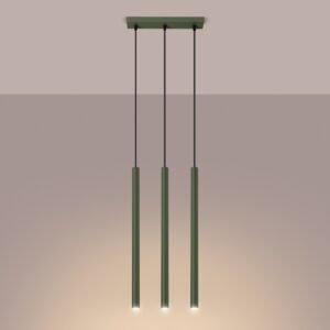 Pendant Lamp Pastelo 3 Olive Green Multi Pendants Great Lighting UK Ltd