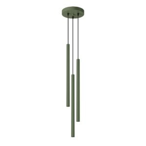 Pendant Lamp Pastelo 3p Olive Green Multi Pendants Great Lighting UK Ltd