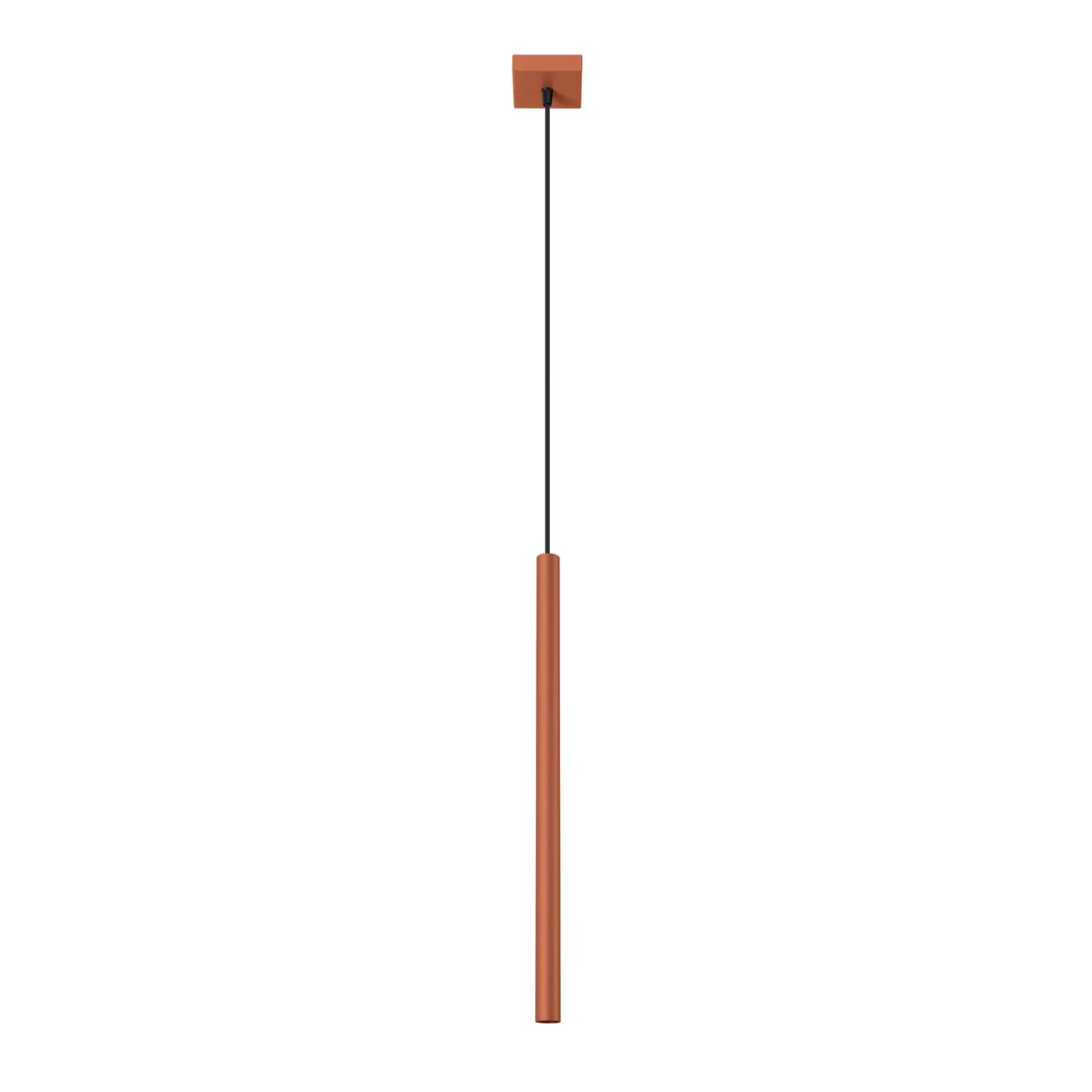 Pastelo Pendant Light - Single / Red Ochre Bedroom Cylinder Pendants Great Lighting UK Ltd