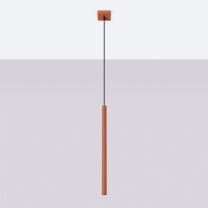 Pendant Lamp Pastelo 1 Red Ochre Modern Single Pendants Great Lighting UK Ltd