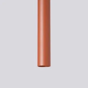 Pastelo Pendant Light - Single / Red Ochre Bedroom Cylinder Pendants Great Lighting UK Ltd