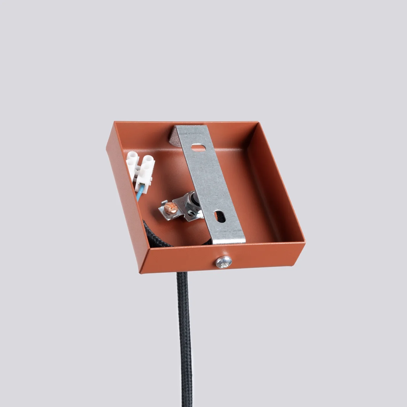 Pastelo Pendant Light - Single / Red Ochre Bedroom Cylinder Pendants Great Lighting UK Ltd