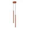 Pastelo Twin Pendant Light - Red Ochre Cylinder & Pendant Clusters Great Lighting UK Ltd