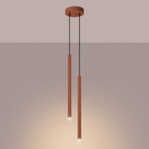 Pendant Lamp Pastelo 2 Red Ochre Multi Pendants Great Lighting UK Ltd