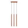 Pastelo 3-Light Linear Pendant - Red Ochre Bar & Linear Pendant Lights Great Lighting UK Ltd