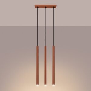 Pendant Lamp Pastelo 3 Red Ochre Multi Pendants Great Lighting UK Ltd