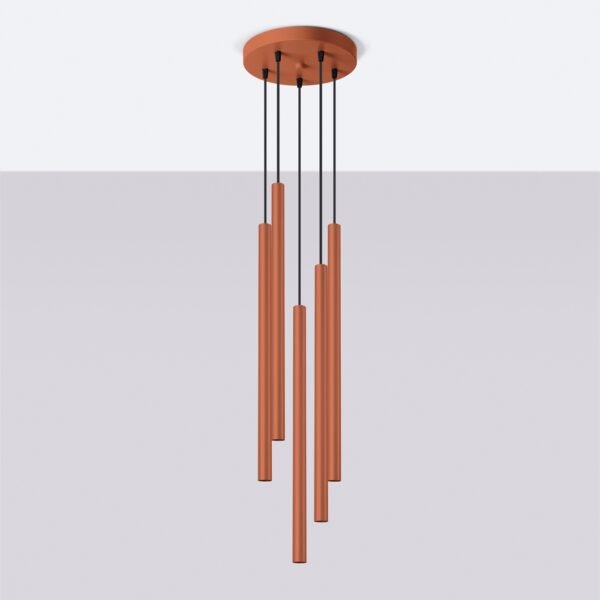 Pendant Lamp Pastelo 5p Red Ochre - Image 2