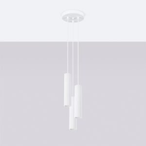 Pendant Lamp Karbon 3p White Multi Pendants Great Lighting UK Ltd