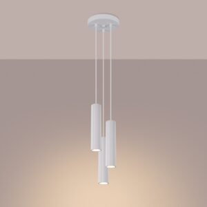 Pendant Lamp Karbon 3p White Multi Pendants Great Lighting UK Ltd