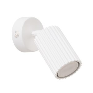 Wall Lamp Karbon White With A Switch Single Wall Lights Great Lighting UK Ltd