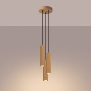 Pendant Lamp Karbon 3p Gold Multi Pendants Great Lighting UK Ltd