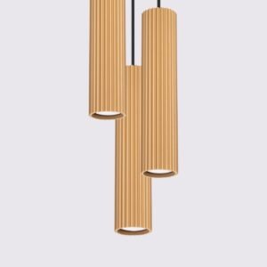 Pendant Lamp Karbon 3p Gold Multi Pendants Great Lighting UK Ltd