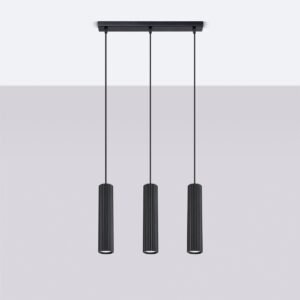 Pendant Lamp Karbon 3l Black Multi Pendants Great Lighting UK Ltd
