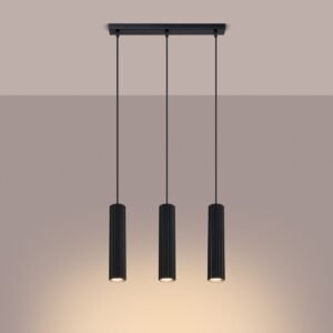Pendant Lamp Karbon 3l Black Multi Pendants Great Lighting UK Ltd