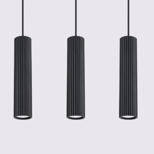 Pendant Lamp Karbon 3l Black Multi Pendants Great Lighting UK Ltd