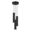 Pendant Lamp Karbon Three Light Black Bedroom Pendant Lights Great Lighting UK Ltd