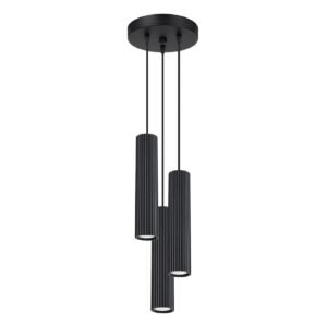 Pendant Lamp Karbon 3p Black Multi Pendants Great Lighting UK Ltd
