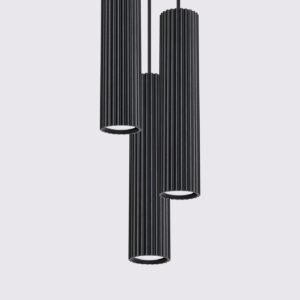 Pendant Lamp Karbon 3p Black Multi Pendants Great Lighting UK Ltd
