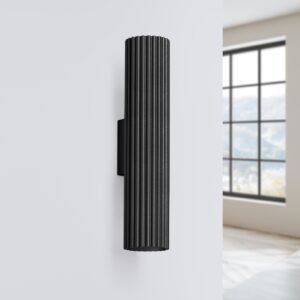 Wall Lamp Karbon 30 Black Double Wall Lights Great Lighting UK Ltd