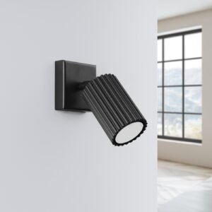 Wall Lamp Karbon Black Single Wall Lights Great Lighting UK Ltd