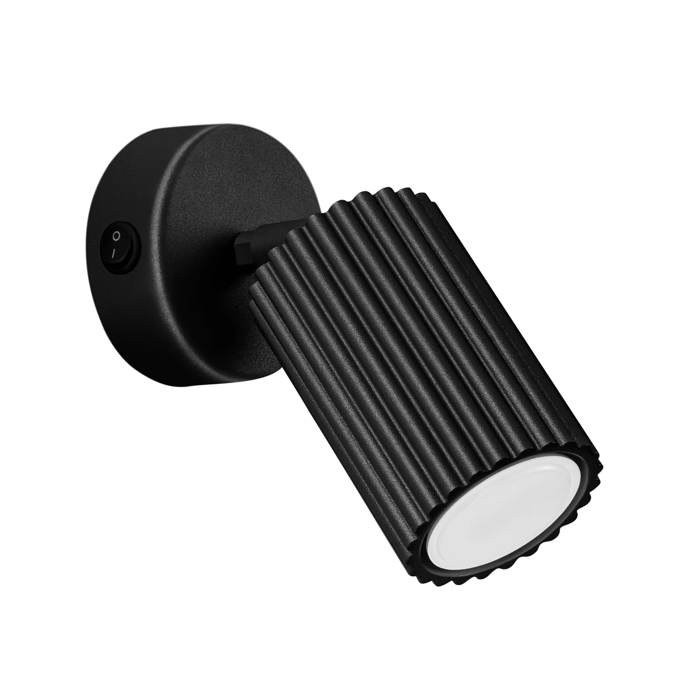 Karbon Wall Light - Black / With Switch Black Wall Lights Great Lighting UK Ltd