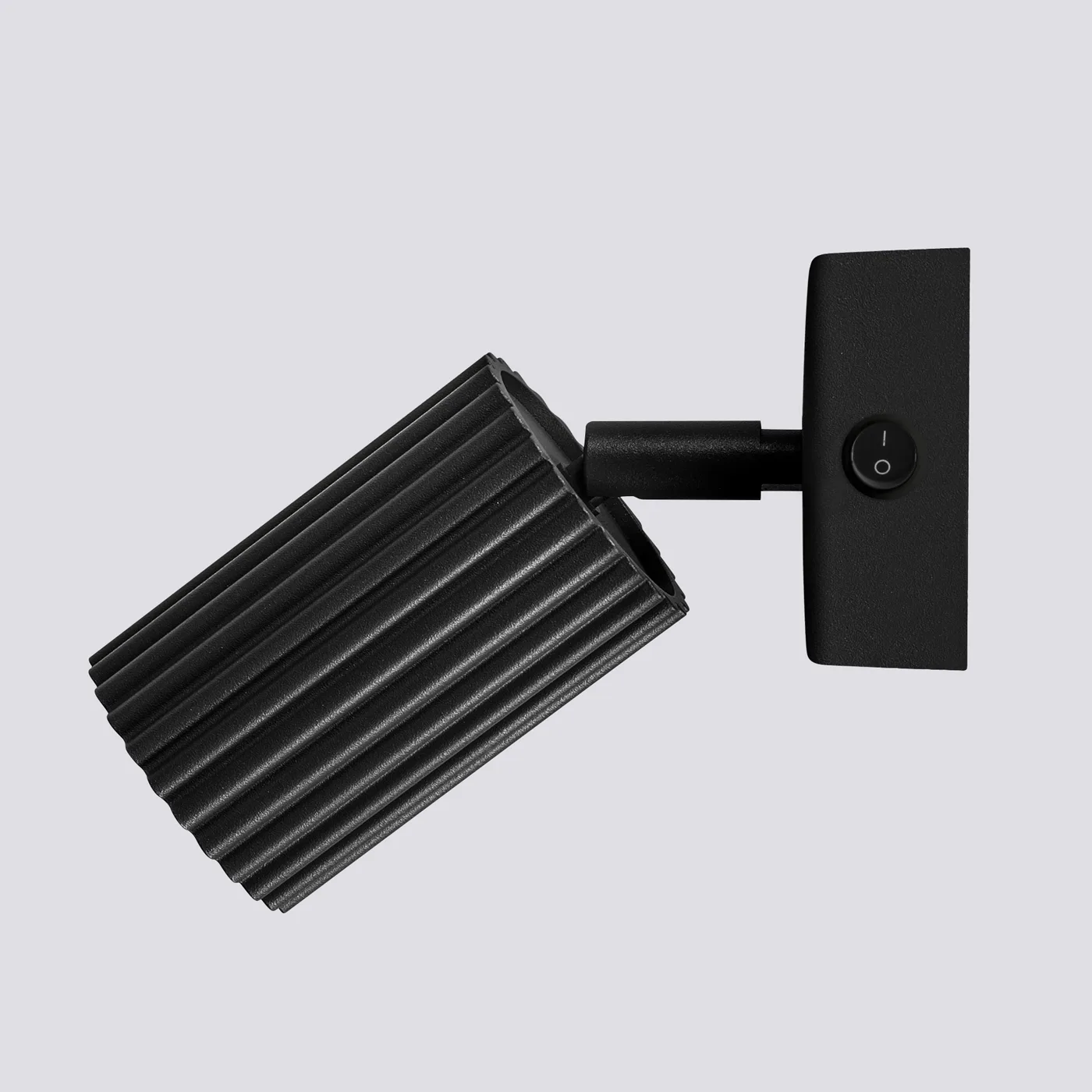 Karbon Wall Light - Black / With Switch Black Wall Lights Great Lighting UK Ltd