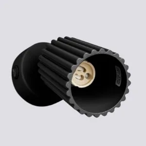 Karbon Wall Light - Black / With Switch Black Wall Lights Great Lighting UK Ltd