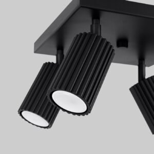 Ceiling Lamp Karbon 4 Black Cluster Ceiling Lights Great Lighting UK Ltd