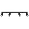 Ceiling Lamp Karbon 4l Black Kitchen Track Lighting Great Lighting UK Ltd