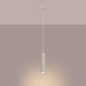 Pendant Lamp Karbon 1 Ivory Modern Single Pendants Great Lighting UK Ltd