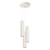 Karbon 3-Light Cluster Pendant - Ivory Cylinder Pendant Clusters Great Lighting UK Ltd